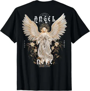 Hip Hop Vintage Edgy Urban Y2K Back Print Streetwear Angel T-Shirt