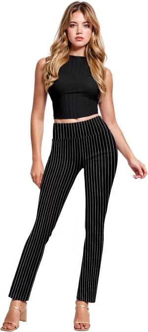 Hybrid & Company Womens Business Millennium Slim Bootcut Pants
