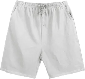 JEsilunmaMY Men's Cotton Pajama Shorts Elastic Waist Plaid Loose Lounge Sleep Shorts Casual Loose Pocket Sweat Short Pants