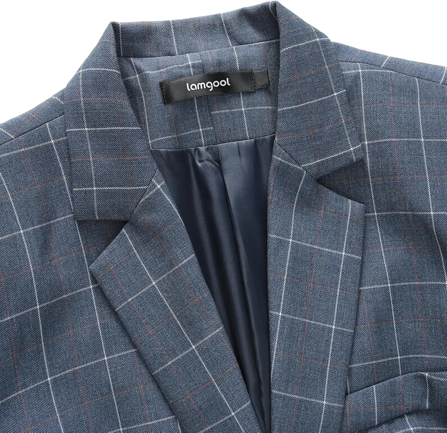 Lamgool Women's 2 Piece Plaid Suit Lady's Business One Button Lined Blazer Jacket Pant Set
