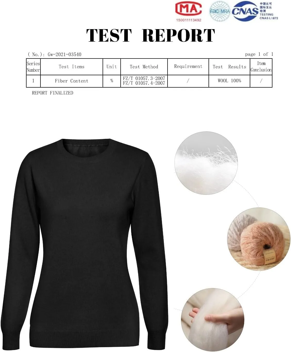 LANPULUX Women's 100 Percent Pure Wool Sweater Long Sleeve Pullover Crew Neck Tops for Woman