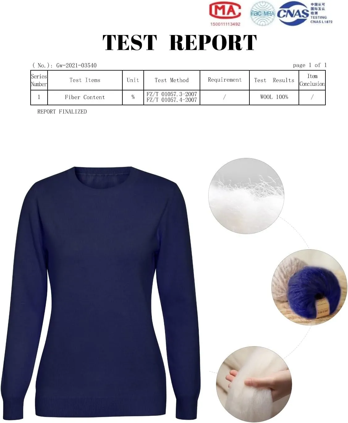 LANPULUX Women's 100 Percent Pure Wool Sweater Long Sleeve Pullover Crew Neck Tops for Woman