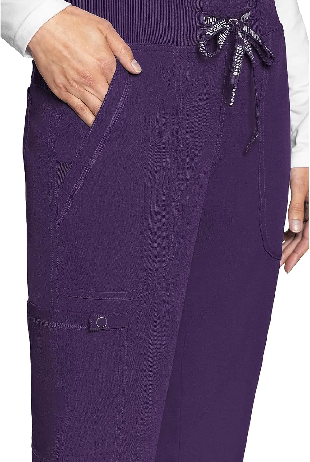 Med Couture Scrub Pants for Women Jogger Pant with 5 Pockets, Lightweight, Ultra Soft, 2-Way Stretch Fabric - MC7710
