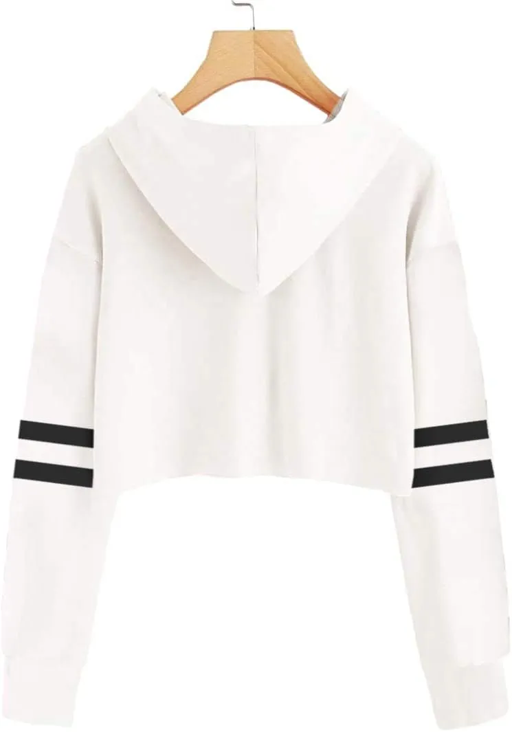 Meikulo Kids 2 Piece Outfits Girls Crop Tops Hoodies Long Sleeve Fashion Sweatshirts and Sweatpants