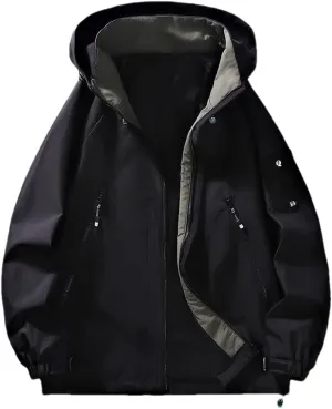 Men Tooling Zipper Coat Hooded Jacket Camo1 Patchwork Harajuku Vintage Street Style Jacket