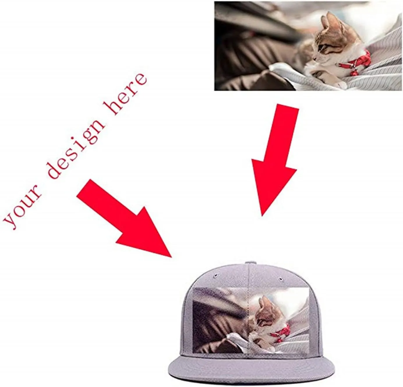 Men Women Hip Hop Plain Snapback Hats Personalized Flat Brim Outdoors Sun Visors Add Picture/Text/Logo Custom Baseball Caps