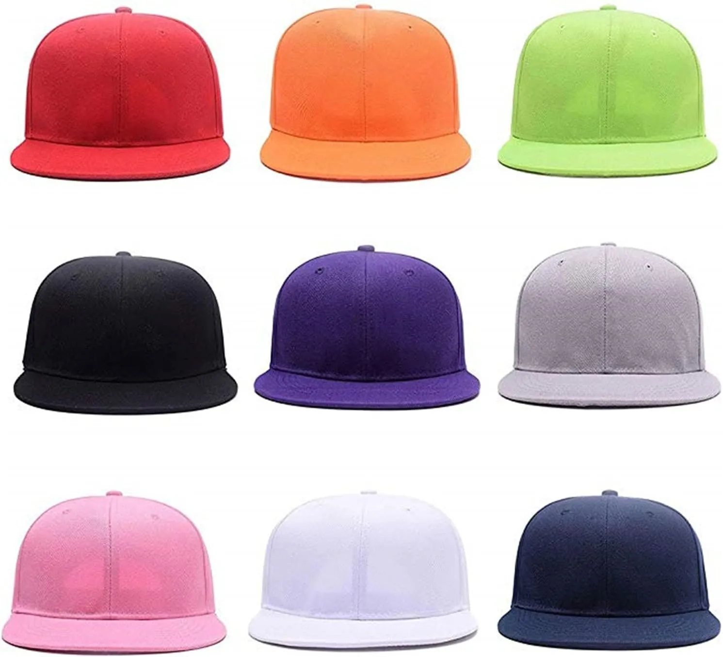 Men Women Hip Hop Plain Snapback Hats Personalized Flat Brim Outdoors Sun Visors Add Picture/Text/Logo Custom Baseball Caps