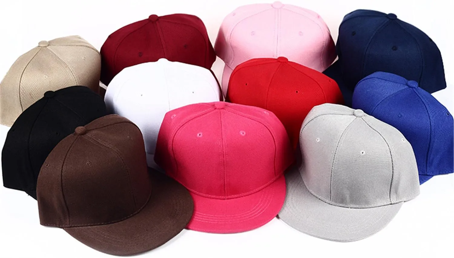 Men Women Hip Hop Plain Snapback Hats Personalized Flat Brim Outdoors Sun Visors Add Picture/Text/Logo Custom Baseball Caps