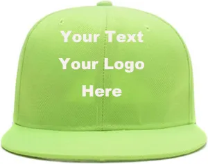 Men Women Hip Hop Plain Snapback Hats Personalized Flat Brim Outdoors Sun Visors Add Picture/Text/Logo Custom Baseball Caps