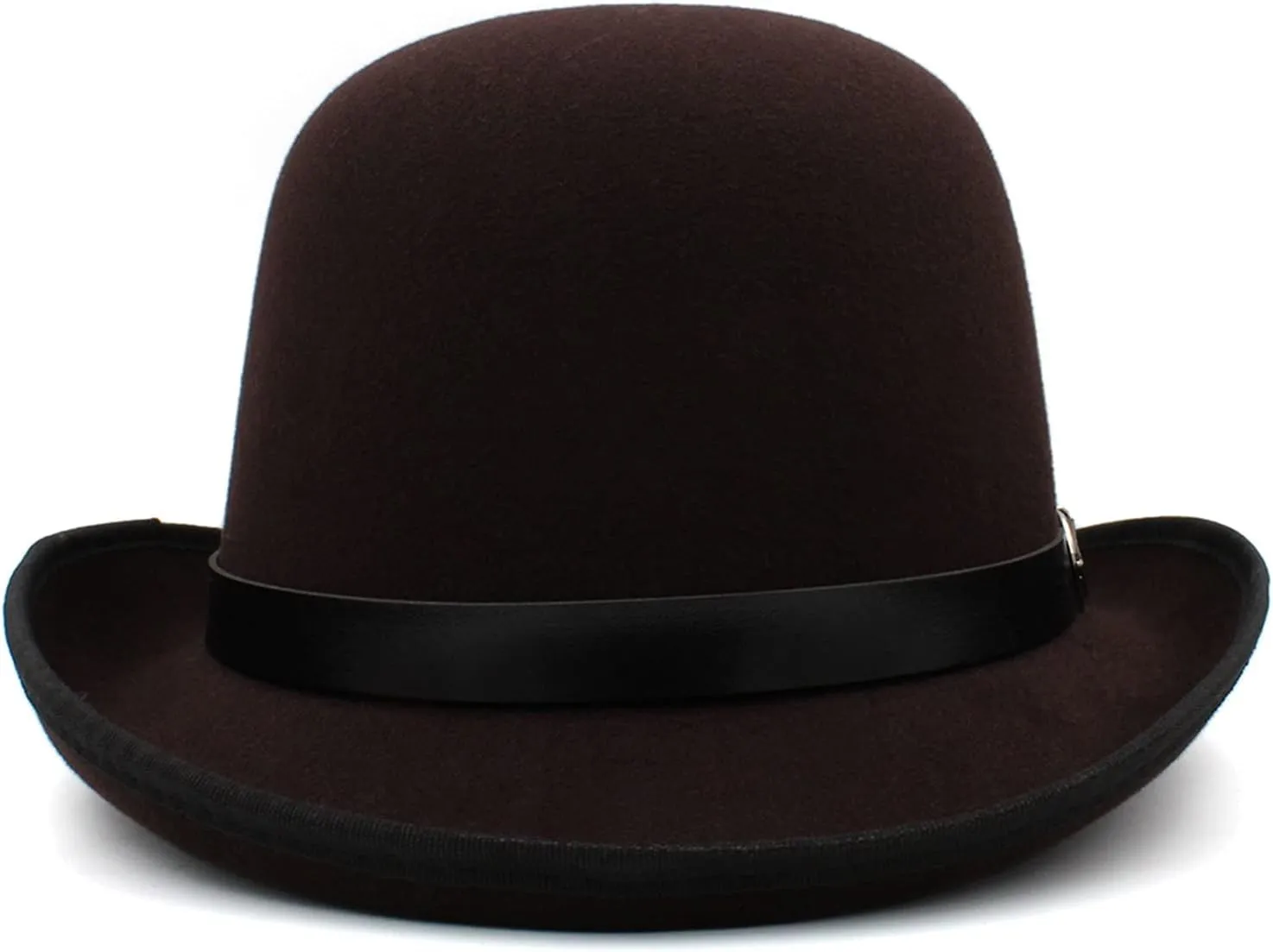 Men Women Oval Top Classic Wool Bowler Hat Roll Rim Derby Cap Party Street Style Sunhat