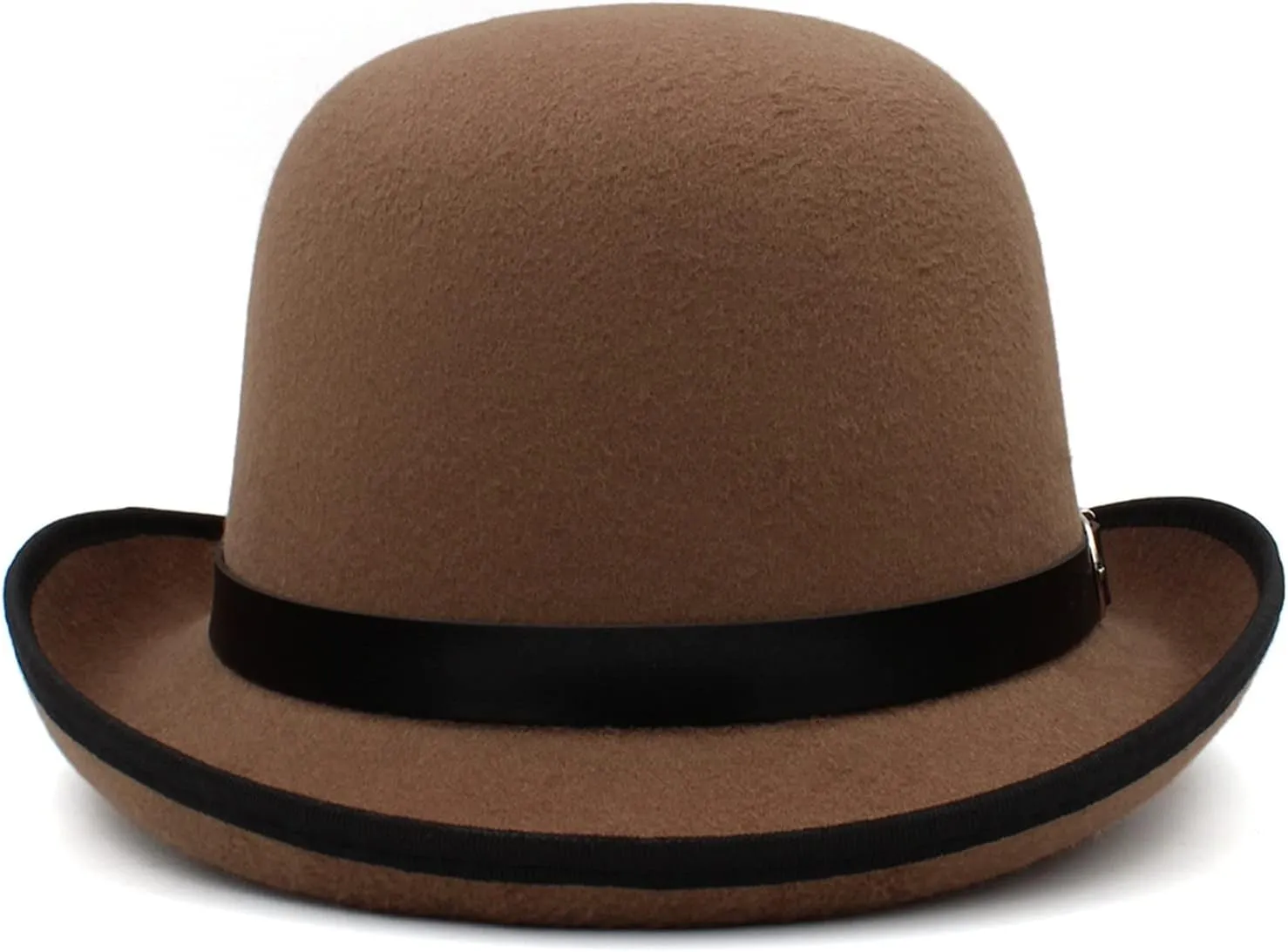 Men Women Oval Top Classic Wool Bowler Hat Roll Rim Derby Cap Party Street Style Sunhat