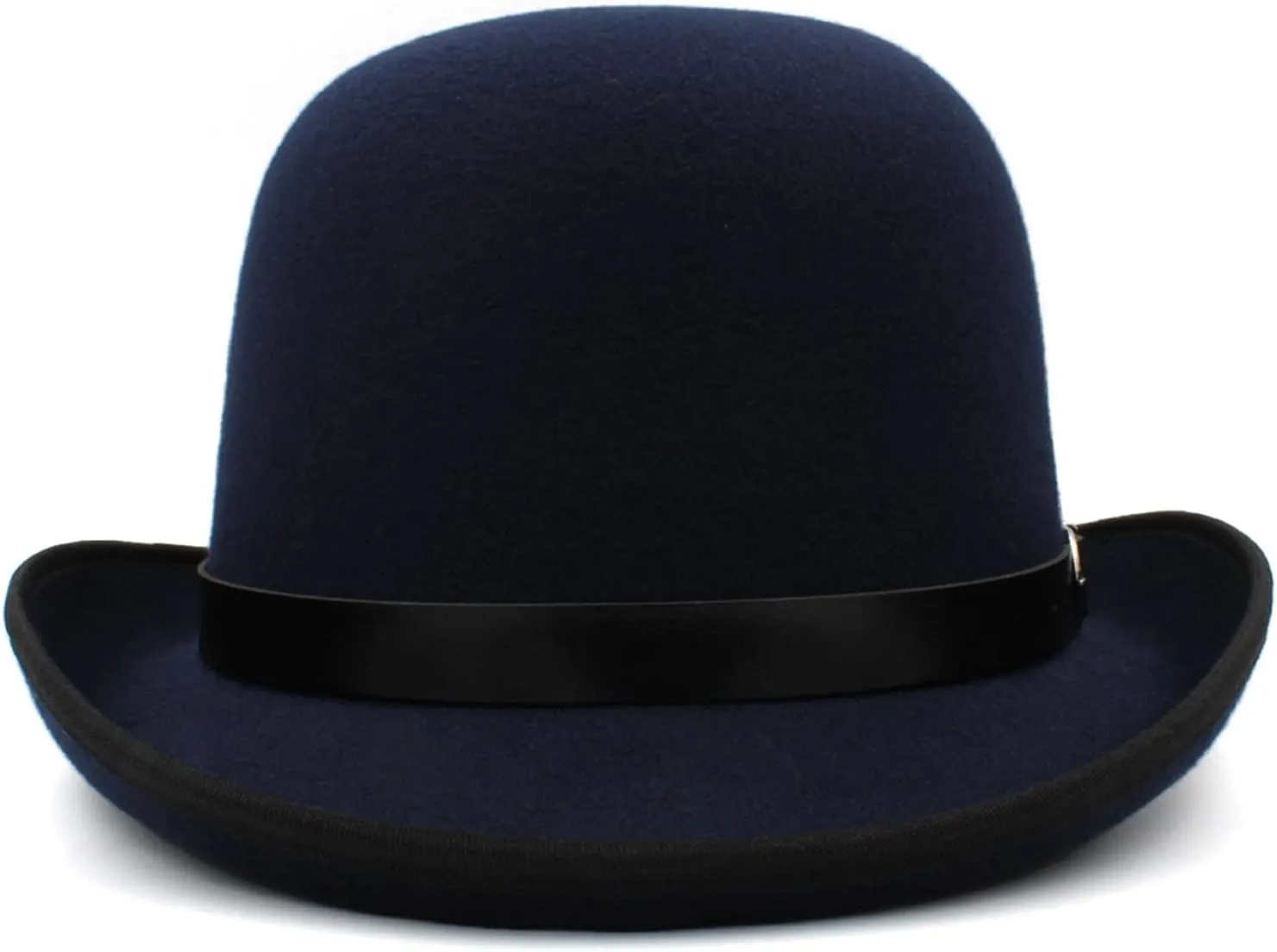 Men Women Oval Top Classic Wool Bowler Hat Roll Rim Derby Cap Party Street Style Sunhat