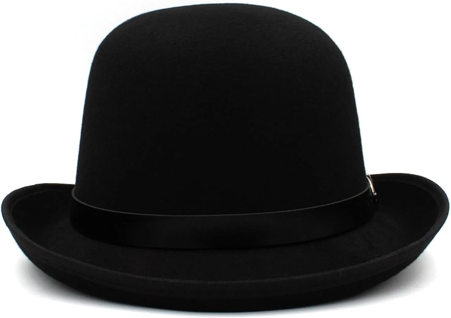 Men Women Oval Top Classic Wool Bowler Hat Roll Rim Derby Cap Party Street Style Sunhat