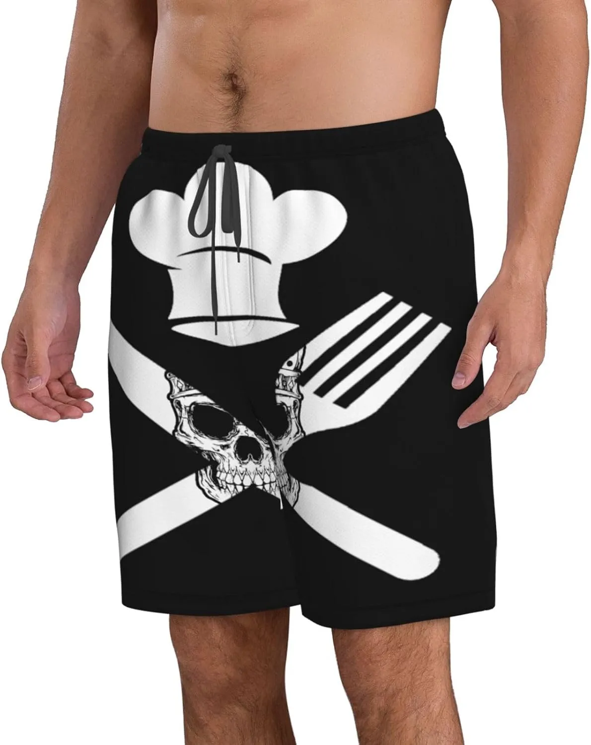 Men's Beach Shorts Drawstring Quick Dry Running Shorts Comfortable Loose Gym Shorts Swimsuit Pants with Pockets