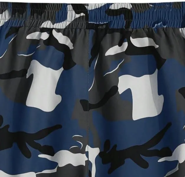 Men's Camouflage Utility Cargo Pants with Multi-Pockets, Drawstring Waist, and Street Style for Outdoor and Casual Wear