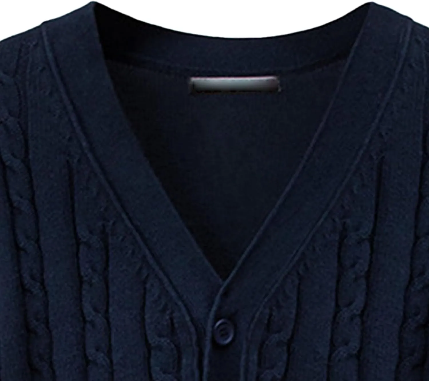 Men's Cardigan V Neck Casual Sweater Cable Cotton Button Down Sweater Loose Fit Open Front Sweaters