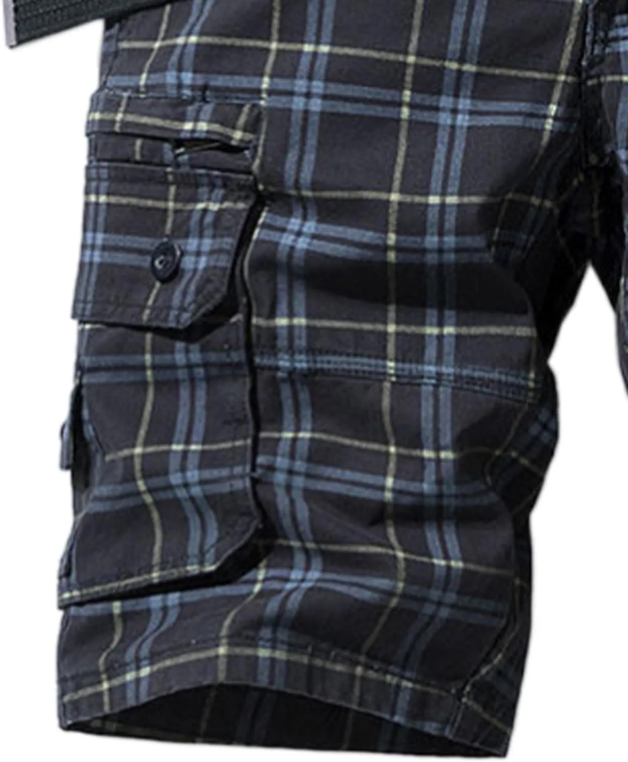 Mens Cargo Shorts Cotton Work Shorts Multi Pocket Casual Workout Shorts Loose Fit Military Cargo Shorts with No Belt