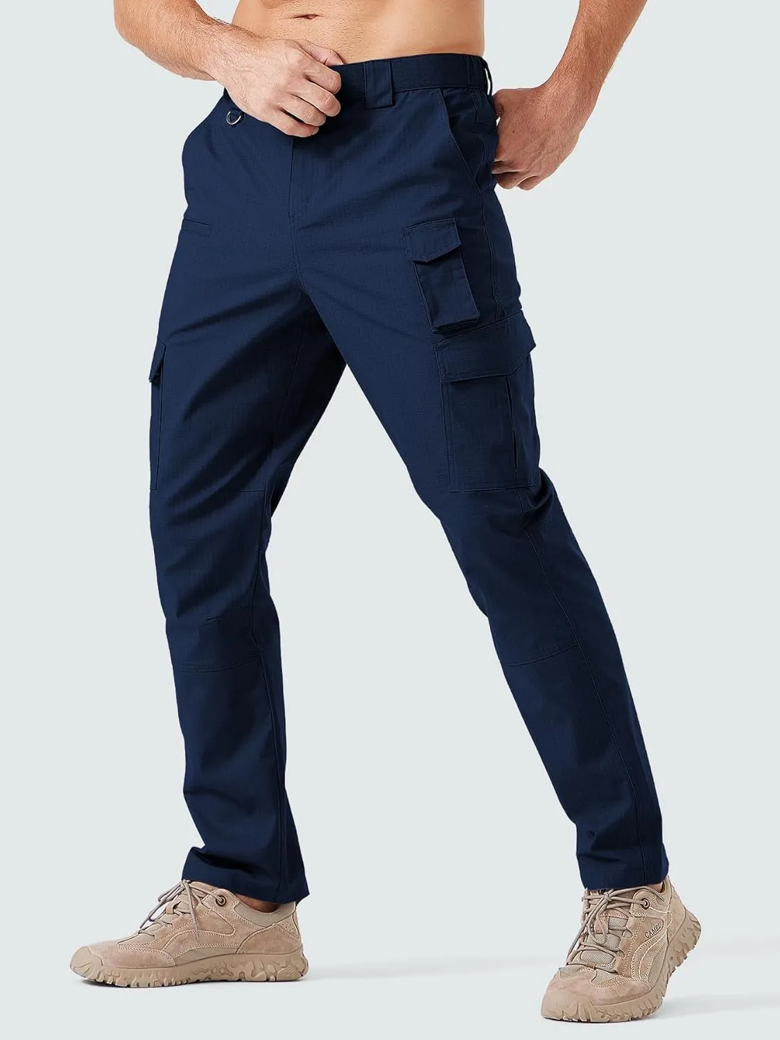 Men's Cargo Work Pants Water Resistant Tactical Pants 29.1" Lightweight Hiking Ripstop Pants Outdoor Apparel