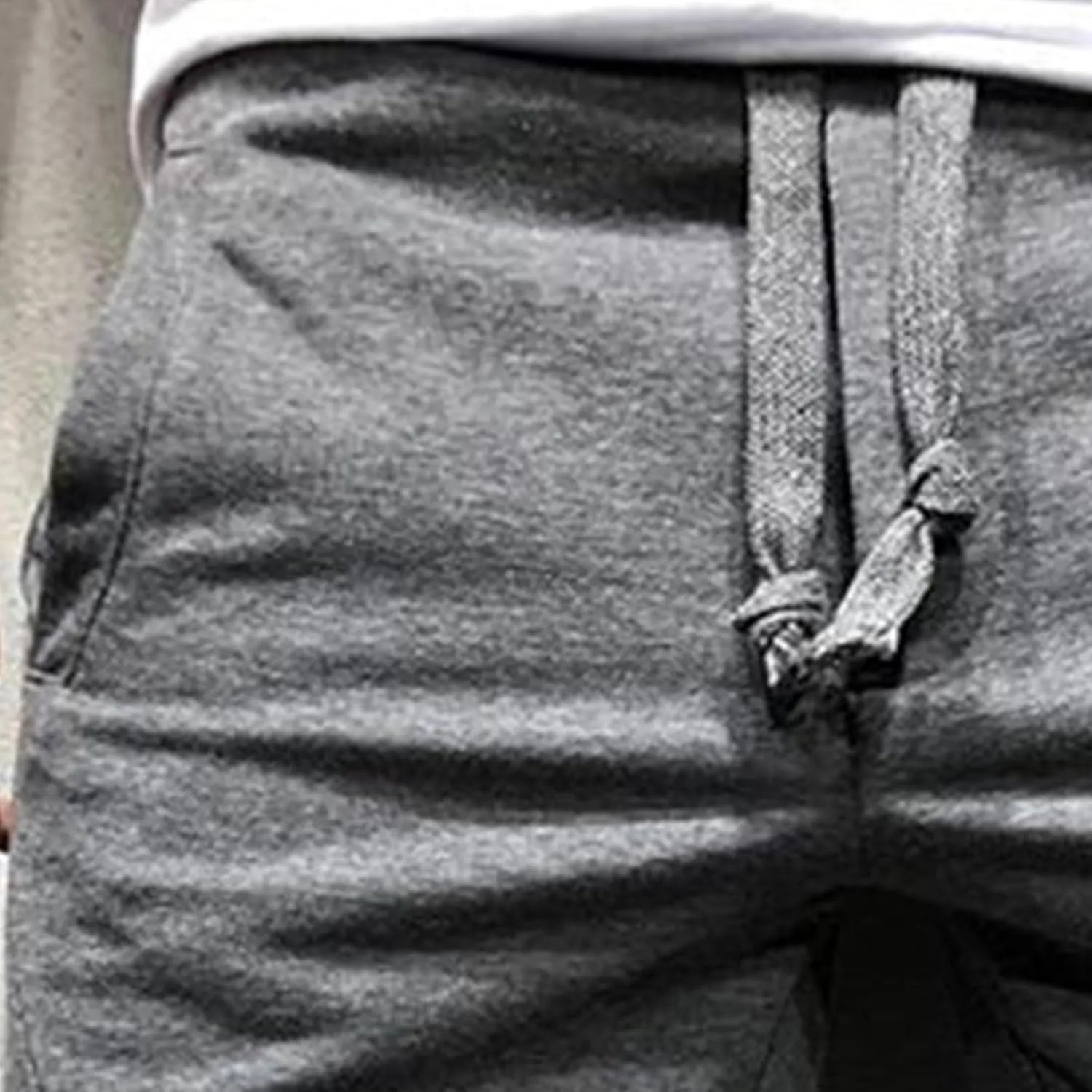 Men's Cotton Jogger Workout Lounge Shorts Summer Drawstring Athletic Gym Shorts with Pockets Loose Running Shorts