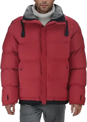 Men's Hooded Puffer Jacket Fleece Lined Winter Jacket Mens Warm Hooded Outerwear Outdoor Gear Coat
