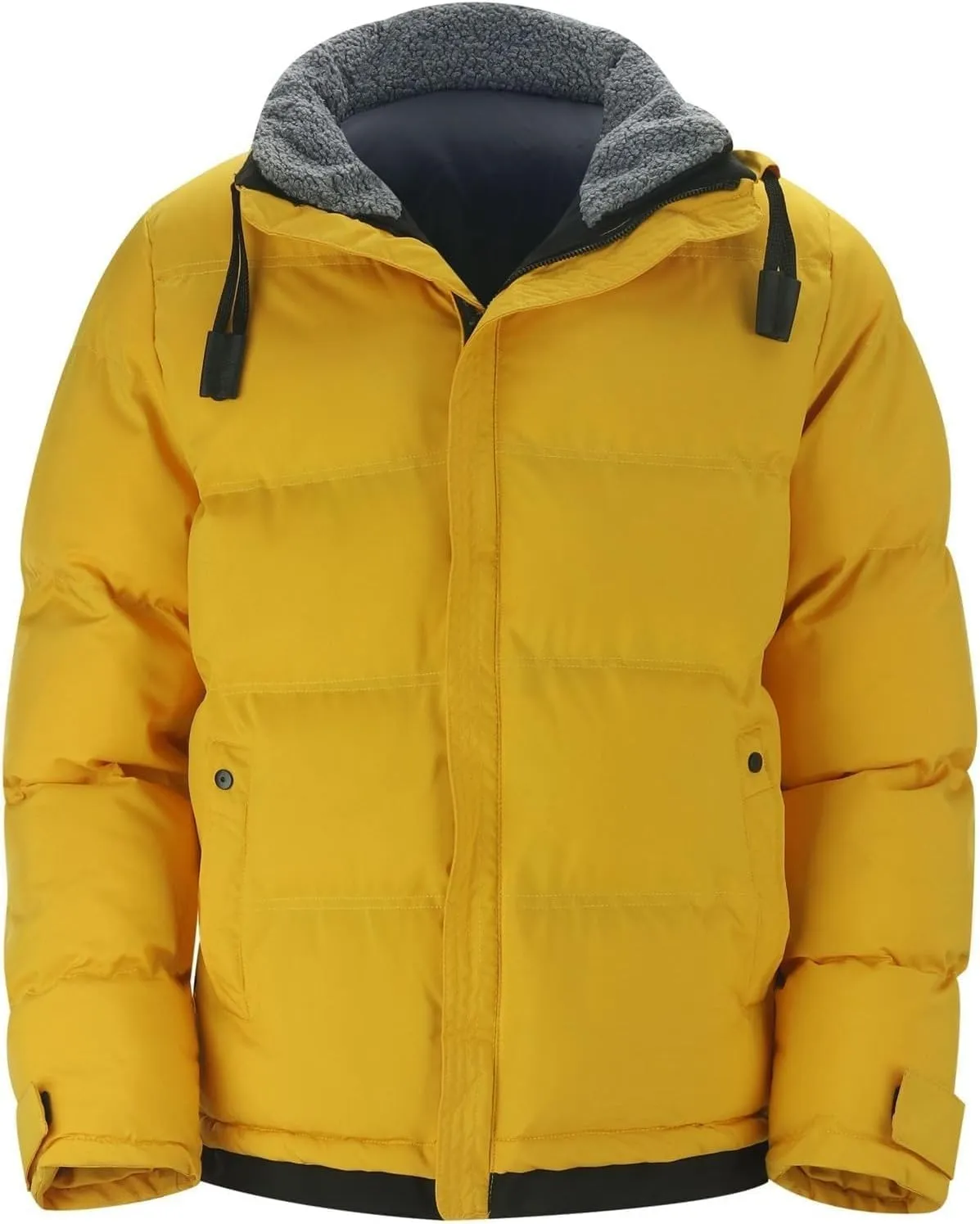 Men's Hooded Puffer Jacket Fleece Lined Winter Jacket Mens Warm Hooded Outerwear Outdoor Gear Coat