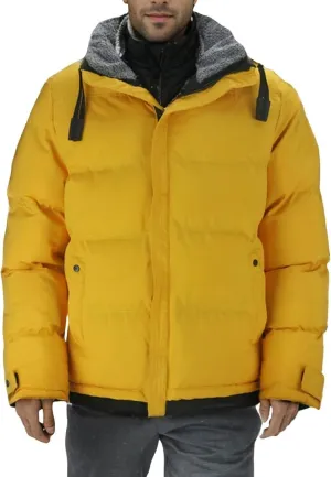 Men's Hooded Puffer Jacket Fleece Lined Winter Jacket Mens Warm Hooded Outerwear Outdoor Gear Coat