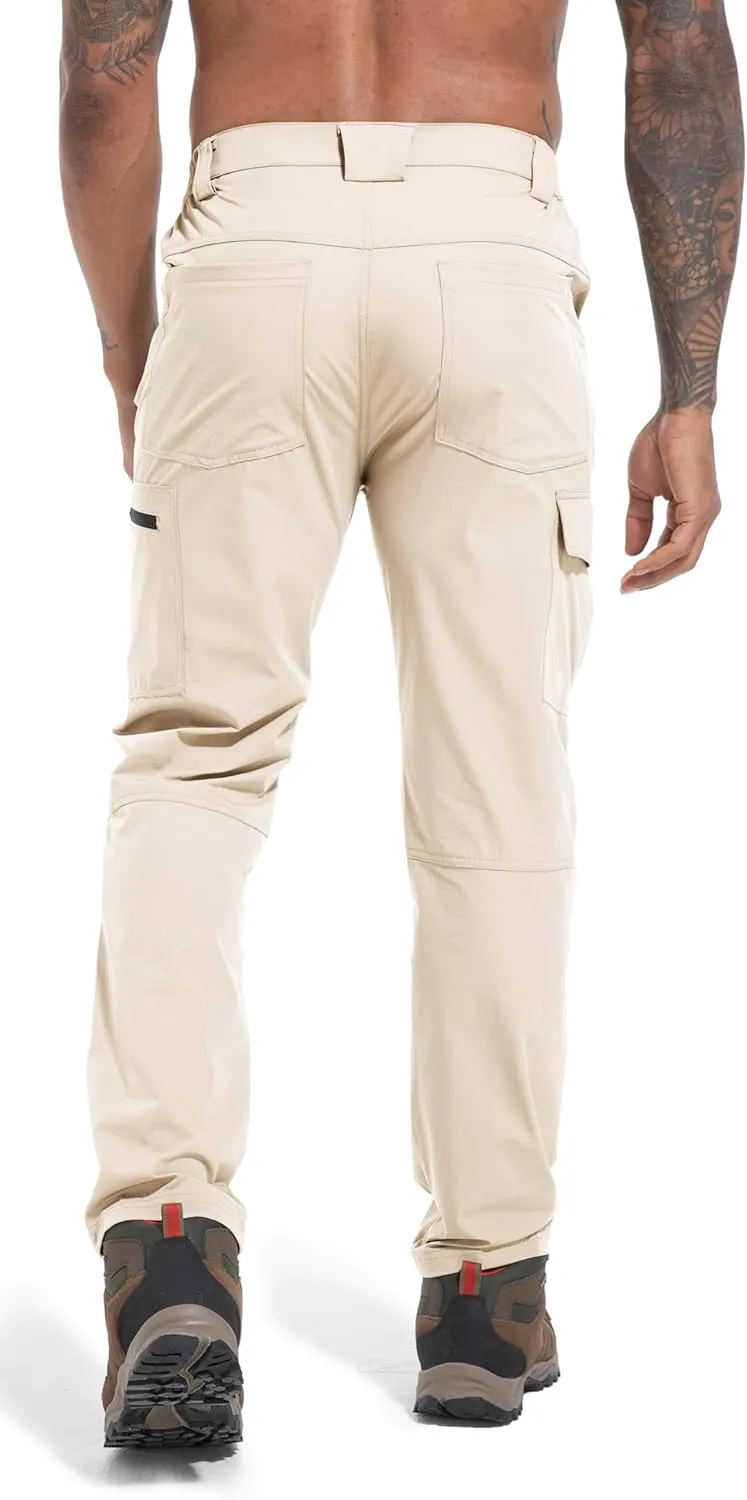 Men's Lightweight Hiking Cargo Work Pants Quick Dry Water Resistant Fishing Travel Climbing Outdoor Stretch Pants