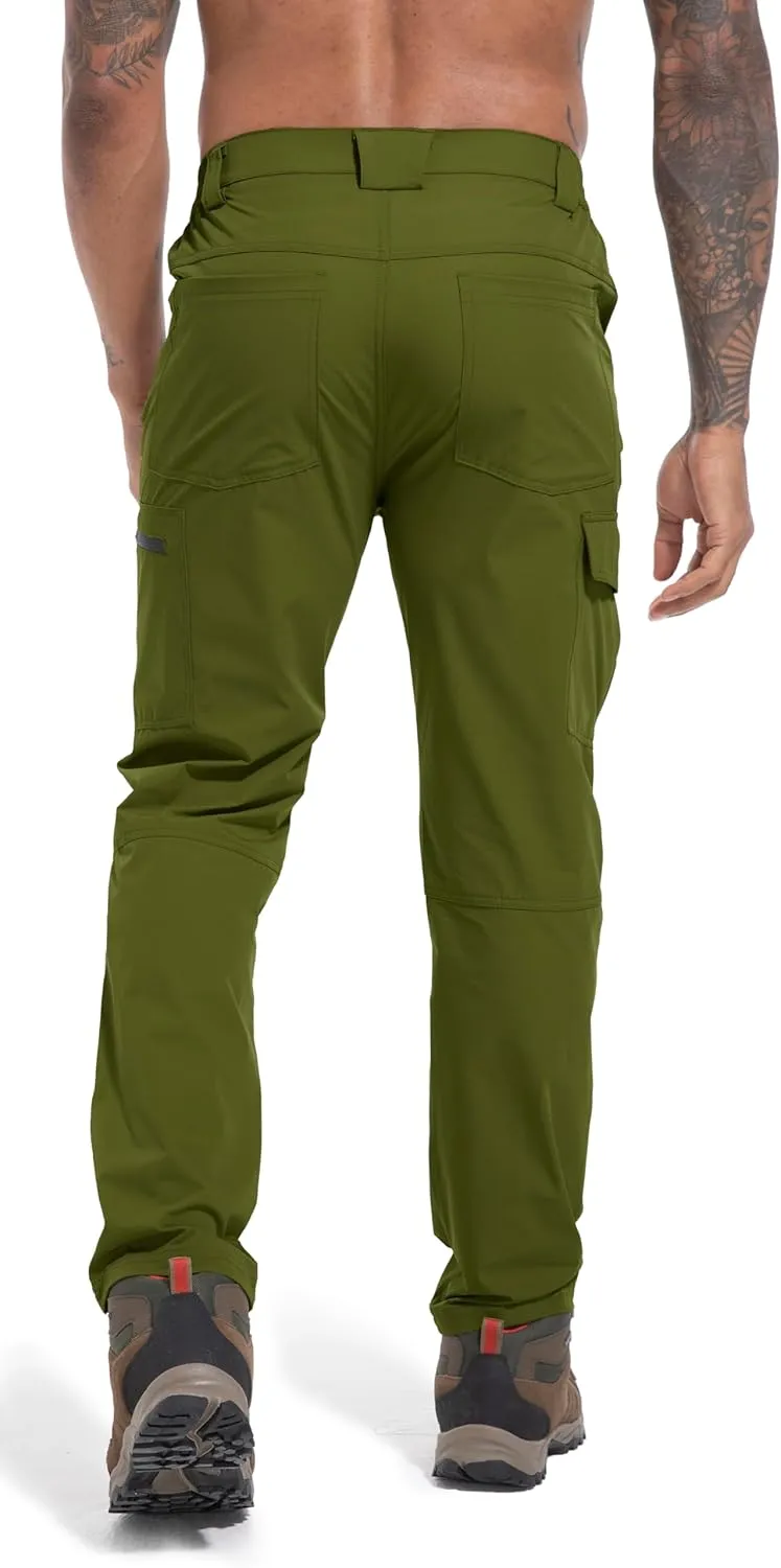 Men's Lightweight Hiking Cargo Work Pants Quick Dry Water Resistant Fishing Travel Climbing Outdoor Stretch Pants