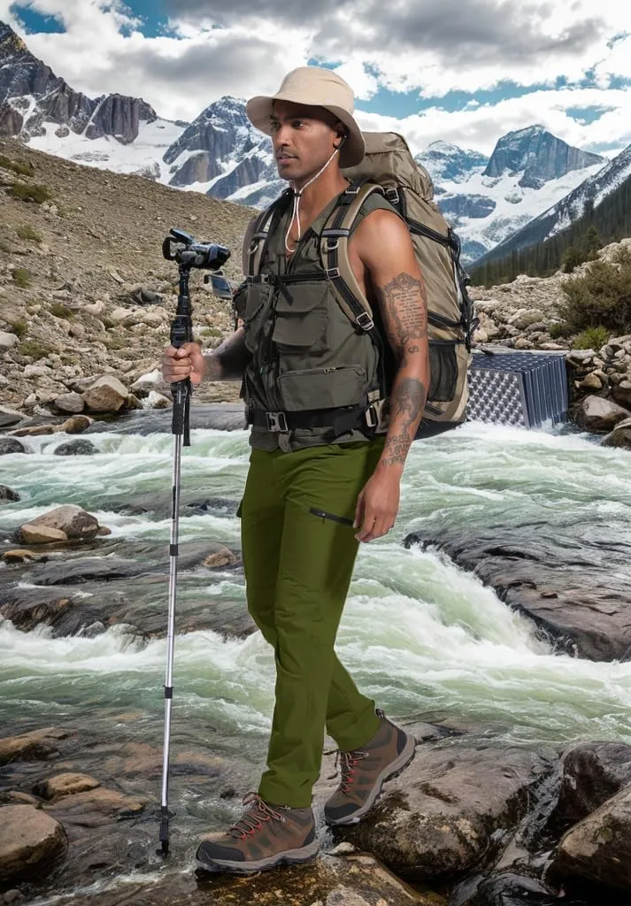 Men's Lightweight Hiking Cargo Work Pants Quick Dry Water Resistant Fishing Travel Climbing Outdoor Stretch Pants