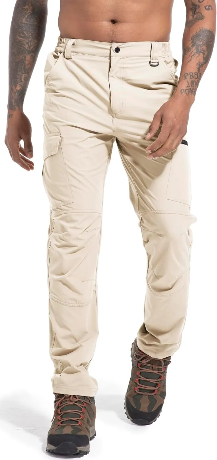 Men's Lightweight Hiking Cargo Work Pants Quick Dry Water Resistant Fishing Travel Climbing Outdoor Stretch Pants