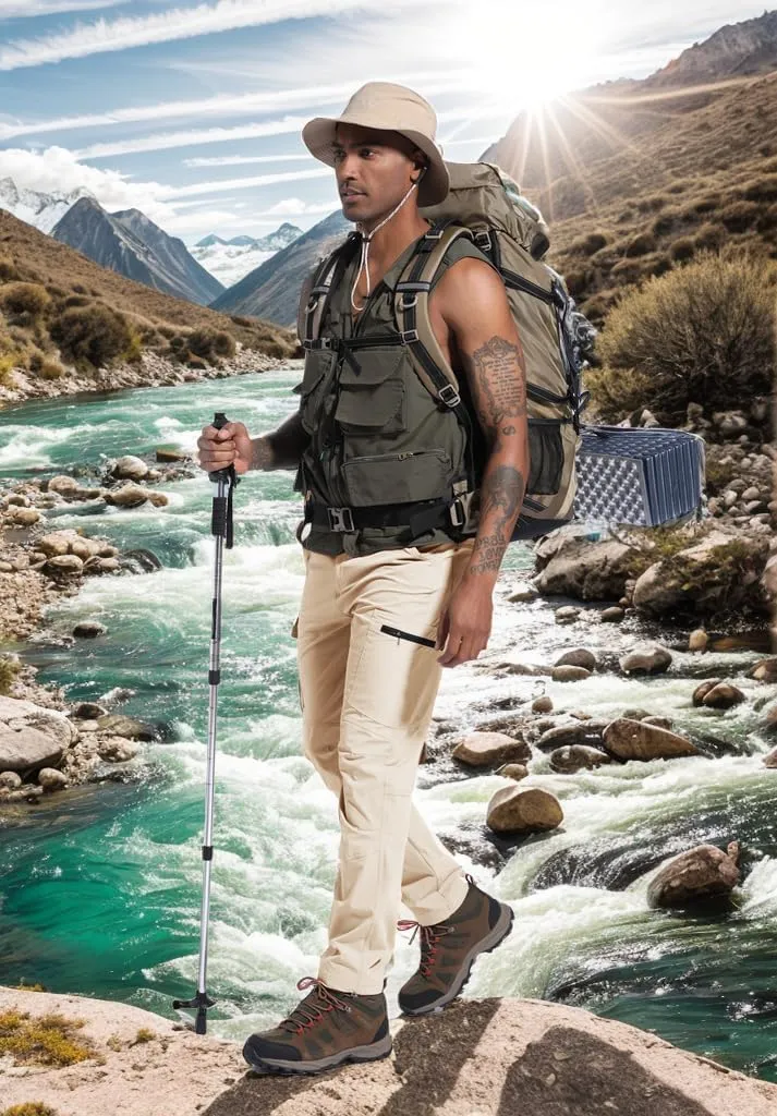 Men's Lightweight Hiking Cargo Work Pants Quick Dry Water Resistant Fishing Travel Climbing Outdoor Stretch Pants
