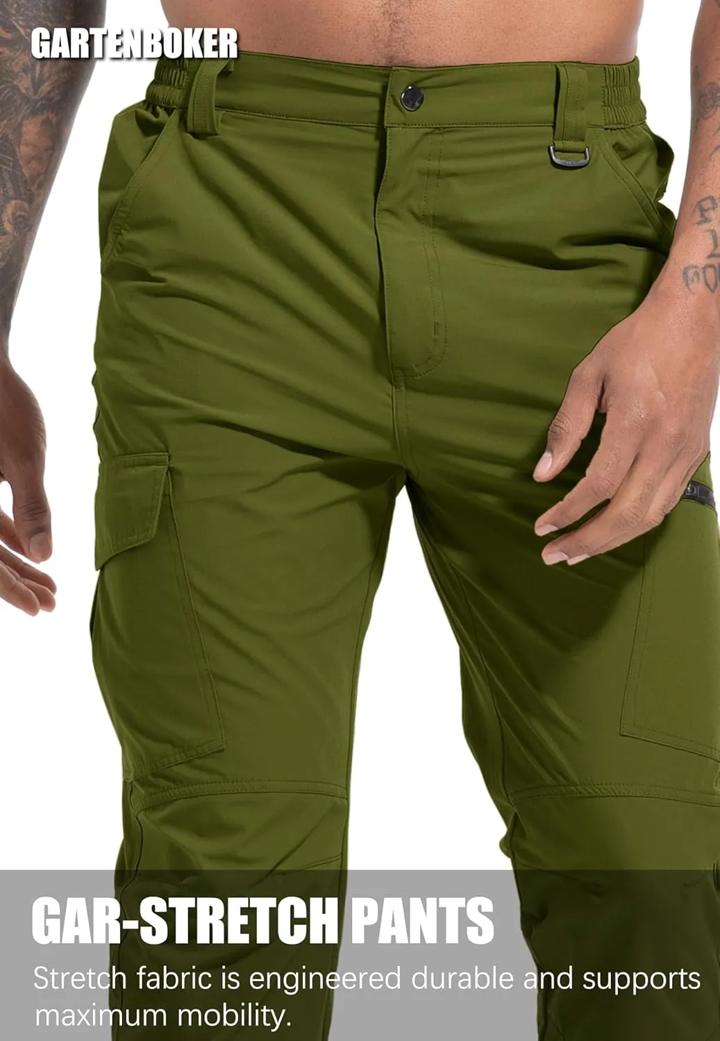 Men's Lightweight Hiking Cargo Work Pants Quick Dry Water Resistant Fishing Travel Climbing Outdoor Stretch Pants