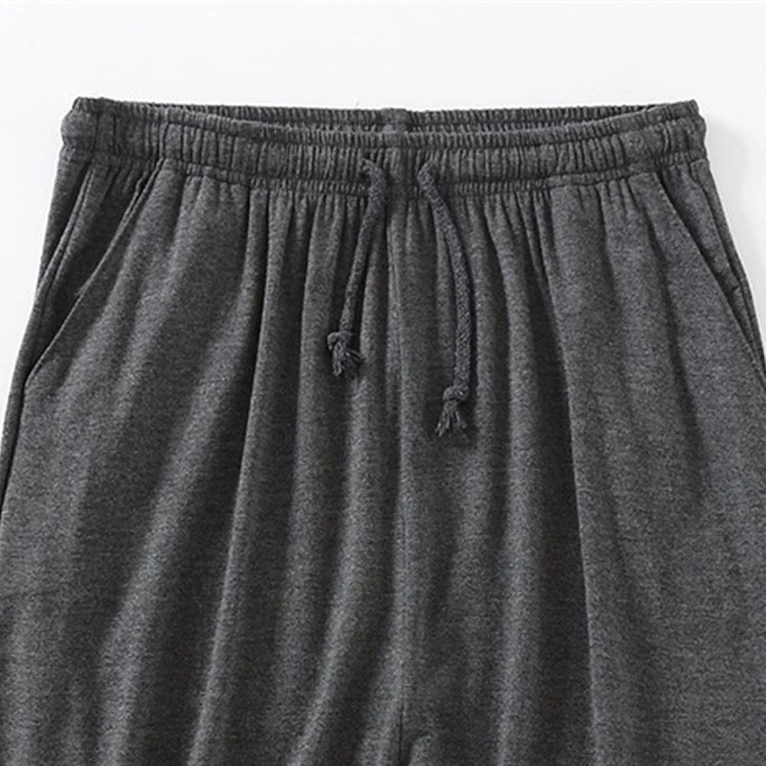 Men's Plus Size Pajama Shorts Soft Comfortable Breathable Lounge Shorts Casual Loose Drawstring Sleep Shorts