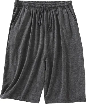 Men's Plus Size Pajama Shorts Soft Comfortable Breathable Lounge Shorts Casual Loose Drawstring Sleep Shorts