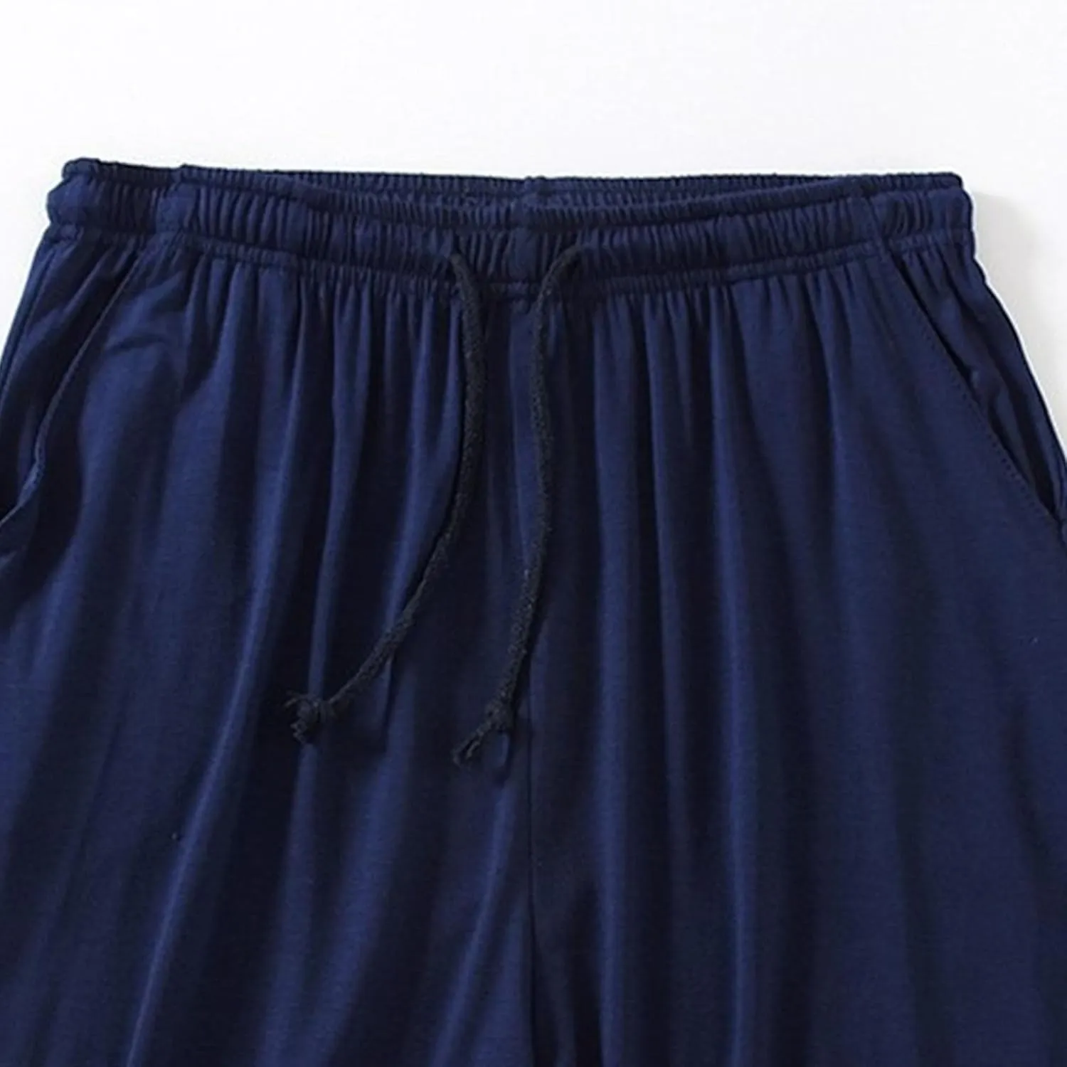 Men's Plus Size Pajama Shorts Soft Comfortable Breathable Lounge Shorts Casual Loose Drawstring Sleep Shorts