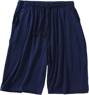Men's Plus Size Pajama Shorts Soft Comfortable Breathable Lounge Shorts Casual Loose Drawstring Sleep Shorts
