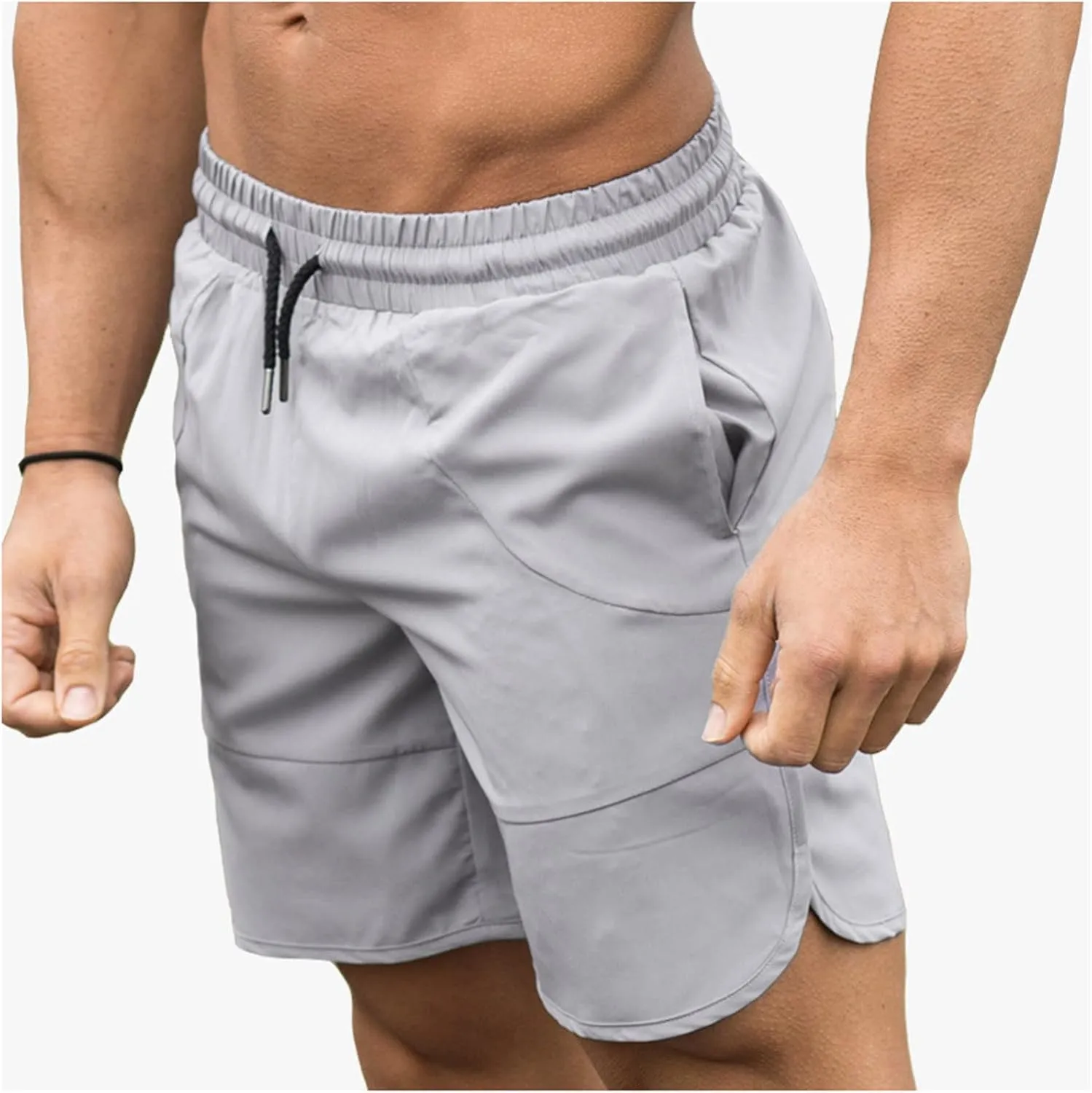 Men's Quick Dry Workout Shorts - 7" Gym Athletic Running Shorts Elastic Waist Exercise Fitness Shorts with Pockets