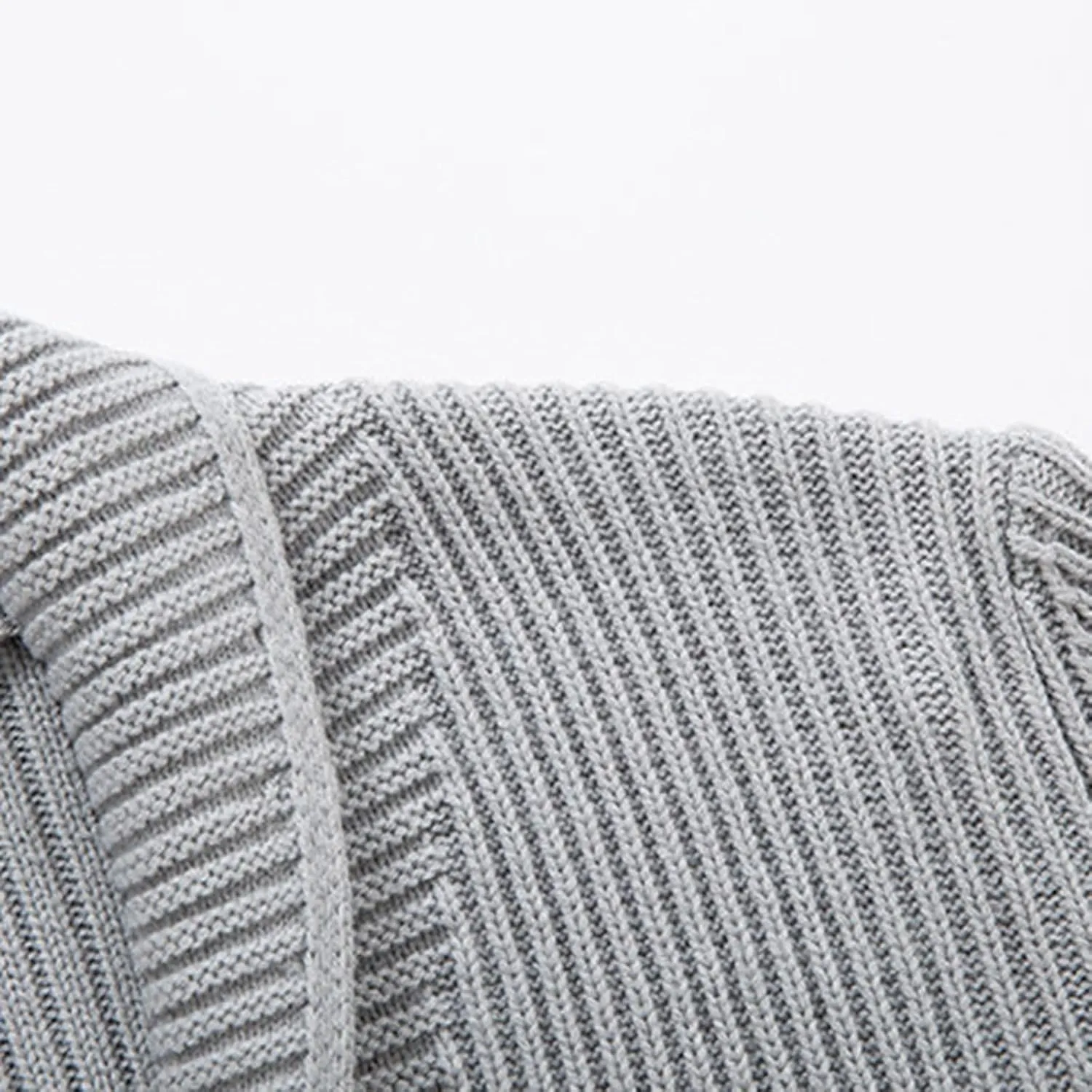 Mens Shawl Collar Cardigan Sweaters Button Down Open Front Knitwear Slim Fit Cable Knitted Ribbed Jackets Outerwear