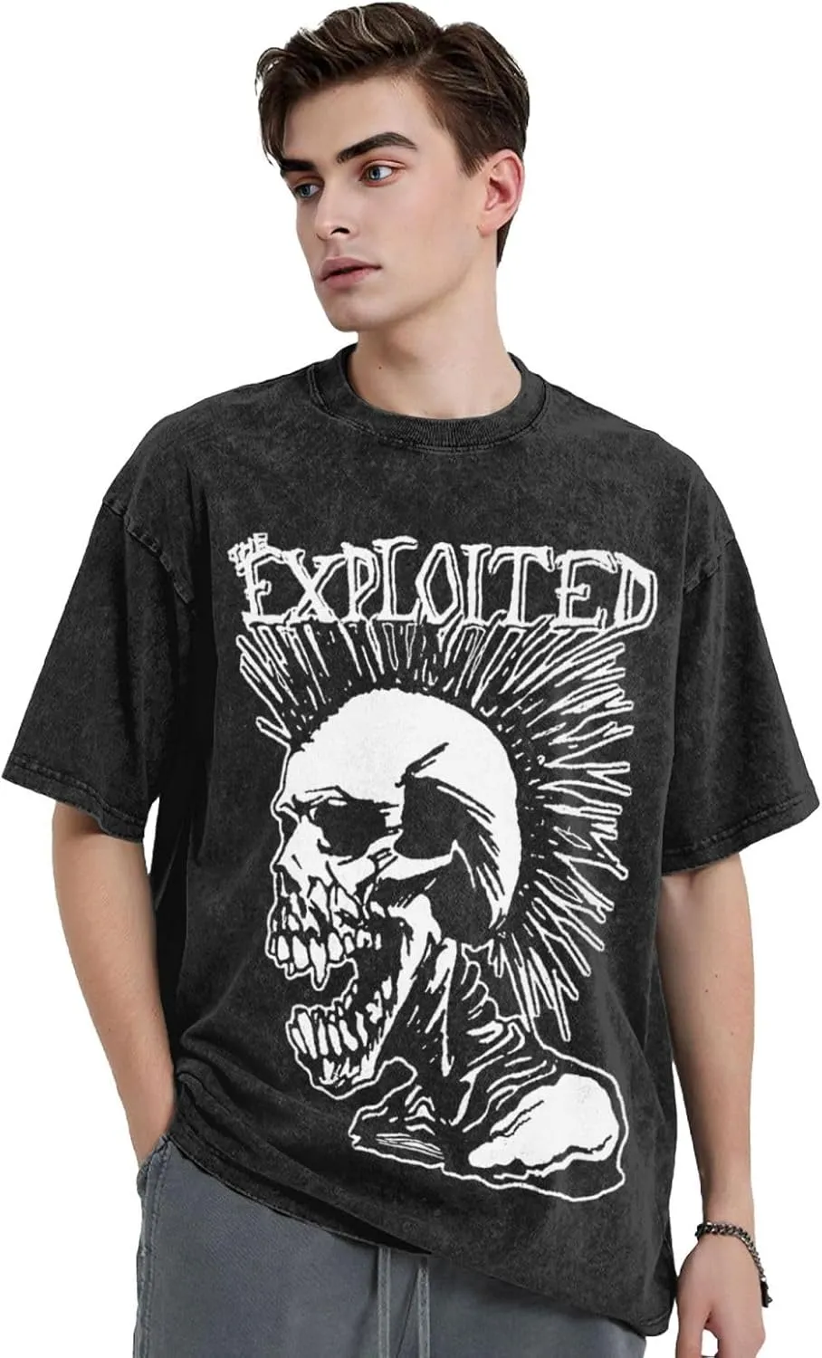 Men's Shirt Short Sleeve Cotton Wash Unisex Y2k Streetwear Tee