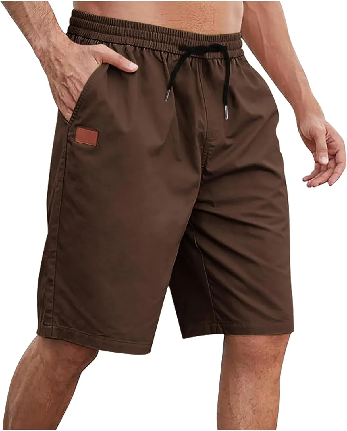 Mens Shorts Bermuda Shorts for Men Big and Tall Casual Loose Fit Shorts Elastic Waist Lightweight Summer Beach Shorts