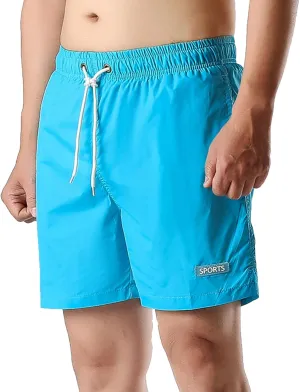 Men's Summer Casual Shorts Lounge Solid Color Work Shorts Drawstring Elastic Loose Fit Lightweight Beach Shorts