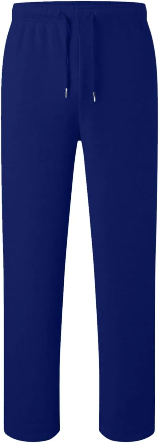 Mens Sweatpants with Pockets Lightweight Lace Up Workout Pants Fleece Lined Joggers Pants Casual Cotton Yoga Pants