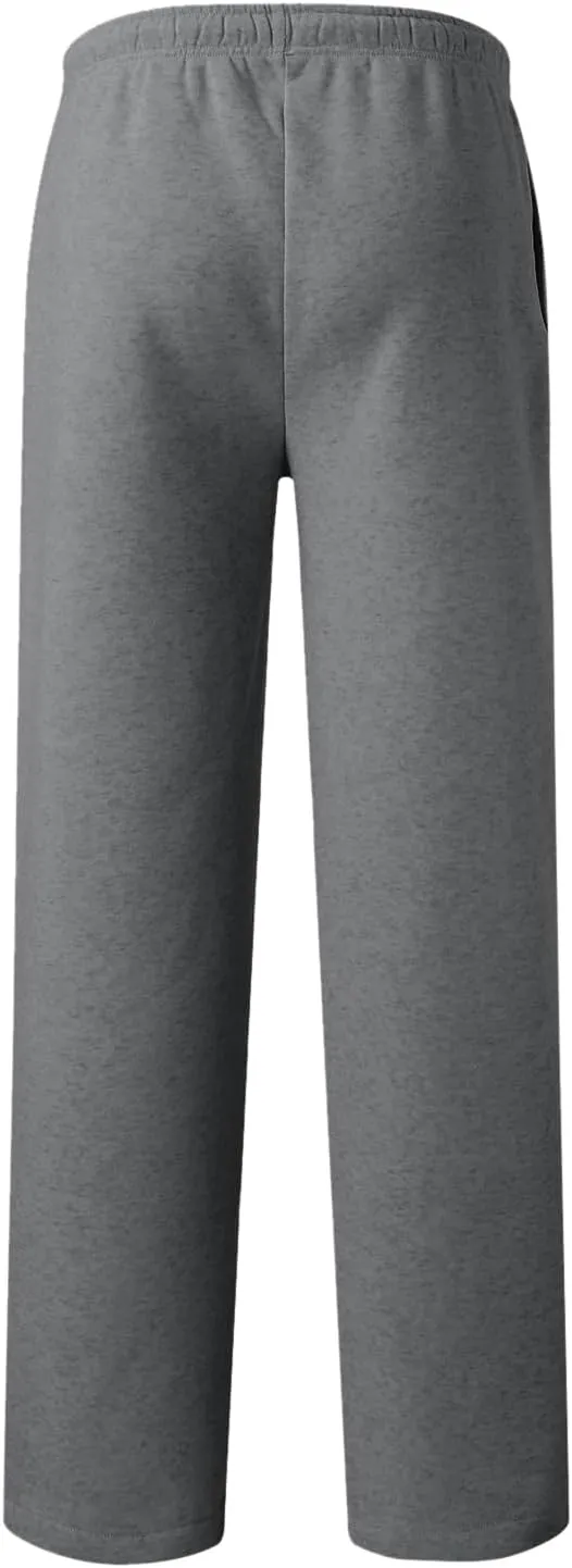 Mens Sweatpants with Pockets Lightweight Lace Up Workout Pants Fleece Lined Joggers Pants Casual Cotton Yoga Pants
