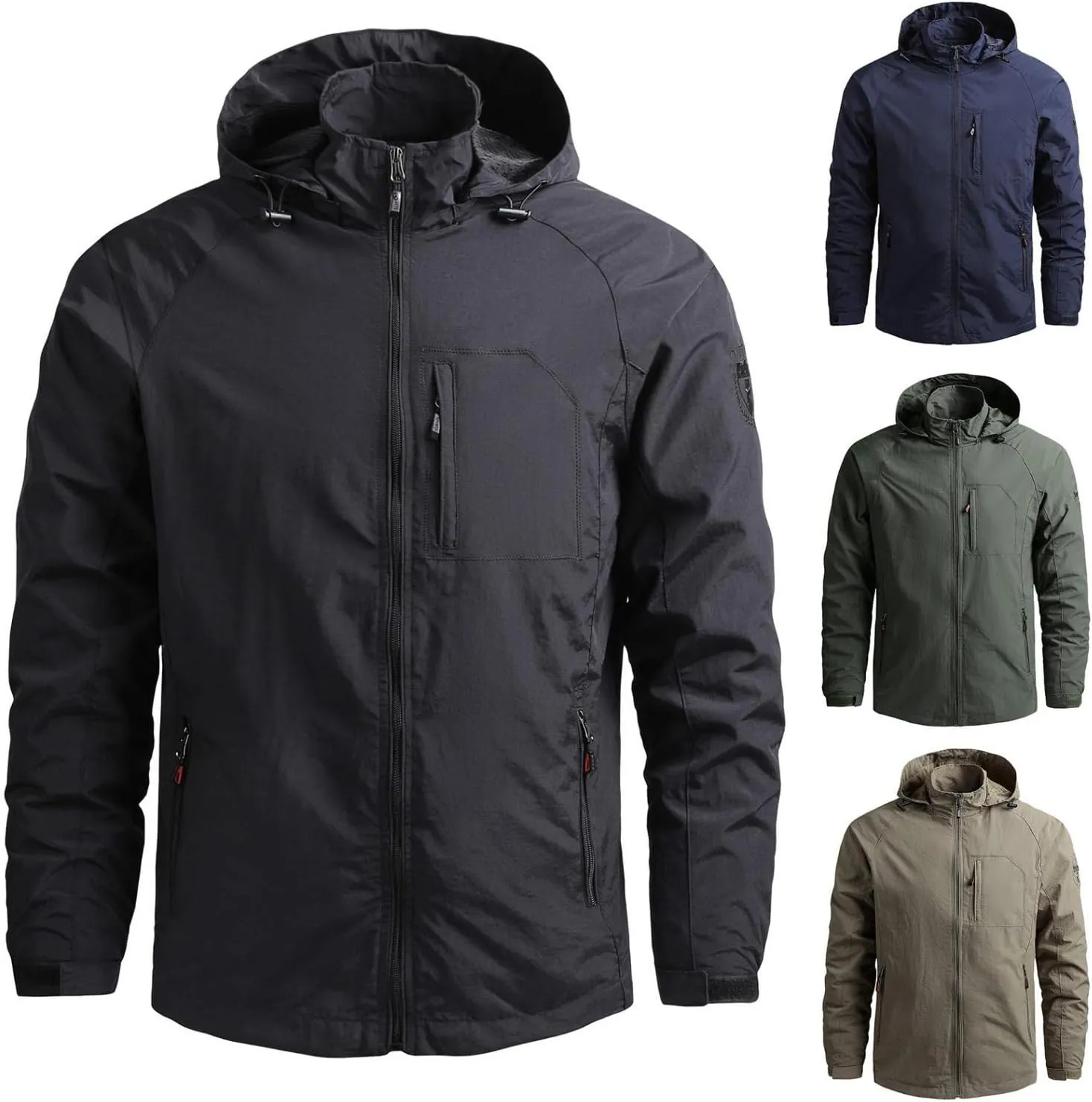 Men's Tactical Hoodies Jackets Soft Shell Outdoor Waterproof Military Hunting Jacket Plus Size Snow Ski Coats M-5XL