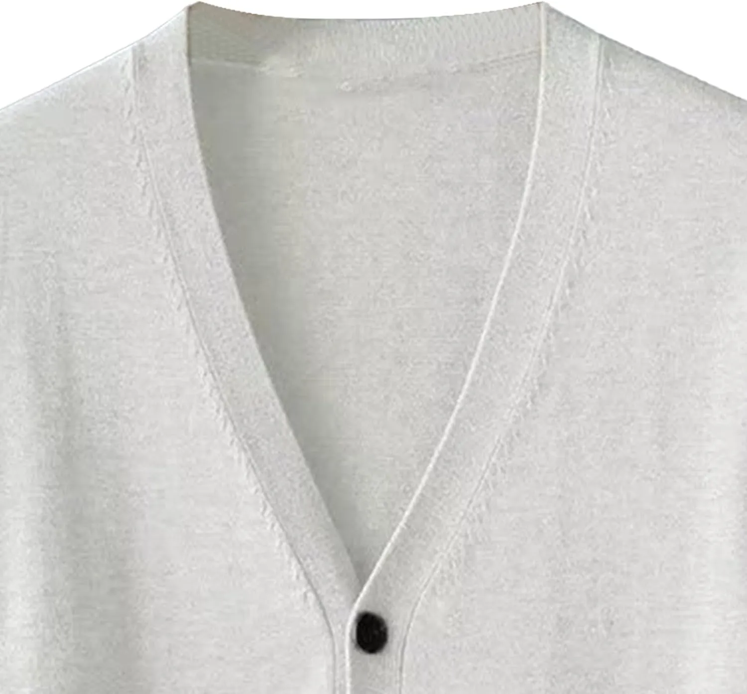 Men's V Neck Casual Lightweight Sweater Cardigan Solid Business Sweater Button Down Open Front Sweaters