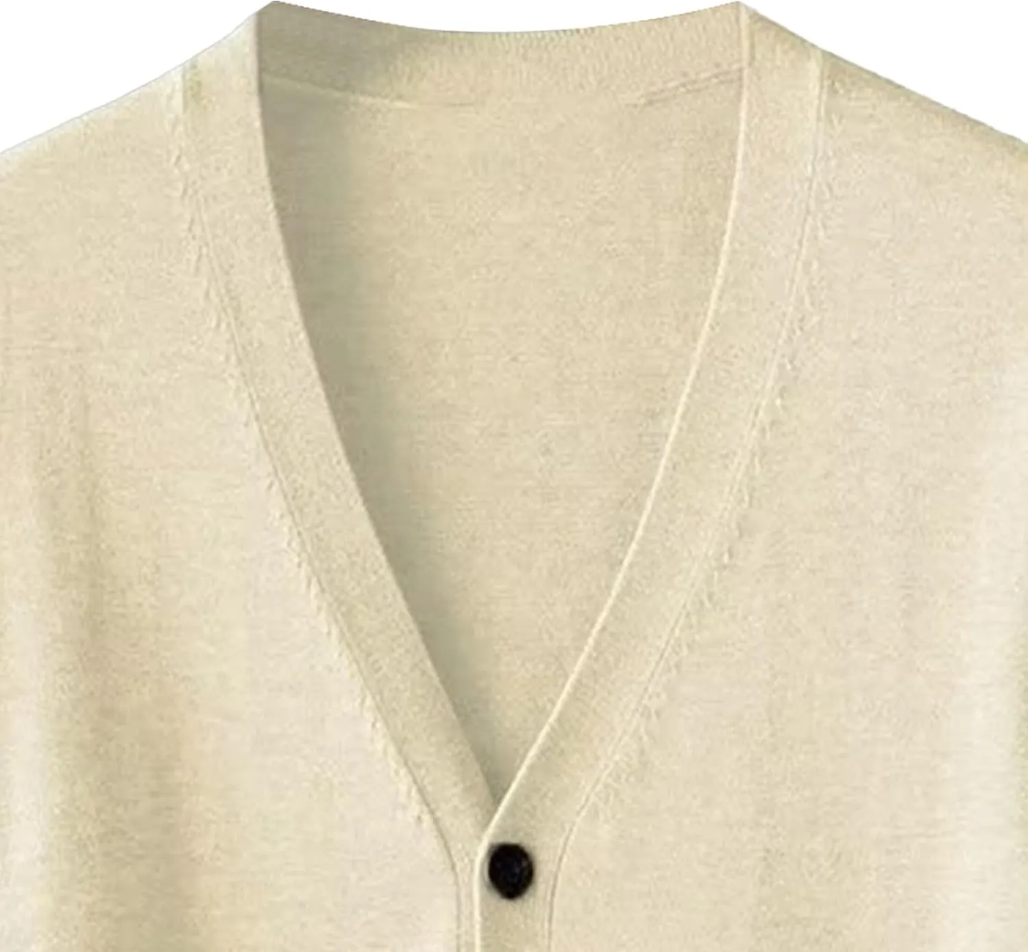 Men's V Neck Casual Lightweight Sweater Cardigan Solid Business Sweater Button Down Open Front Sweaters
