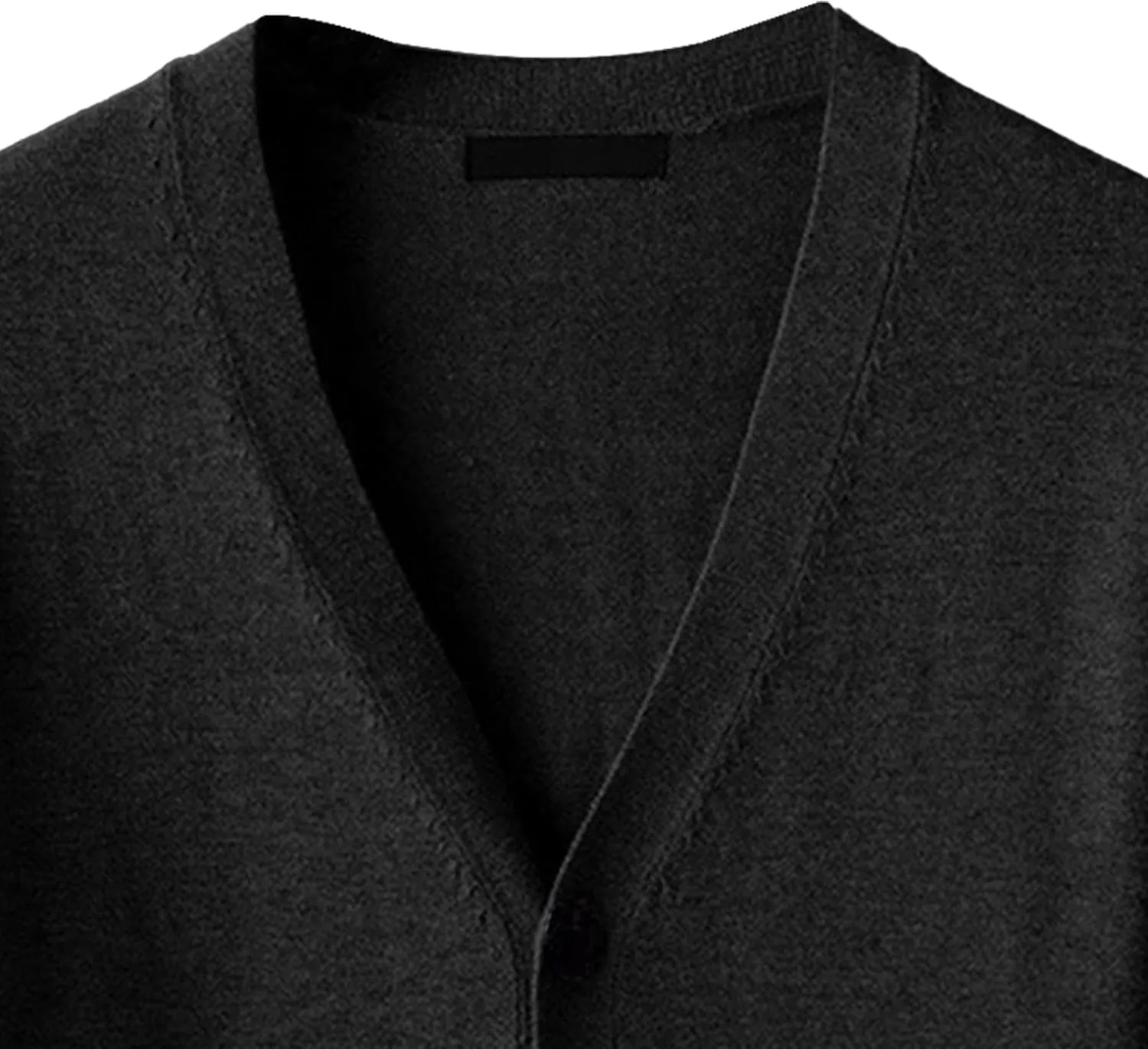 Men's V Neck Casual Lightweight Sweater Cardigan Solid Business Sweater Button Down Open Front Sweaters