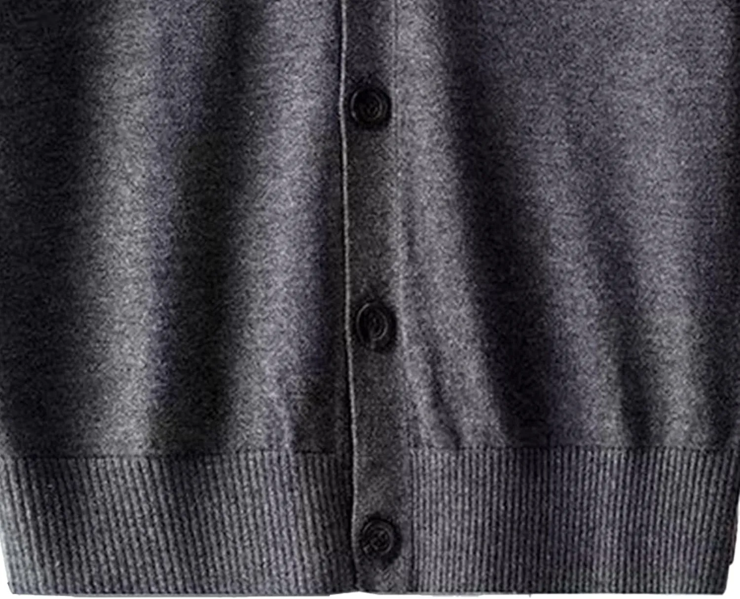 Men's V Neck Casual Lightweight Sweater Cardigan Solid Business Sweater Button Down Open Front Sweaters