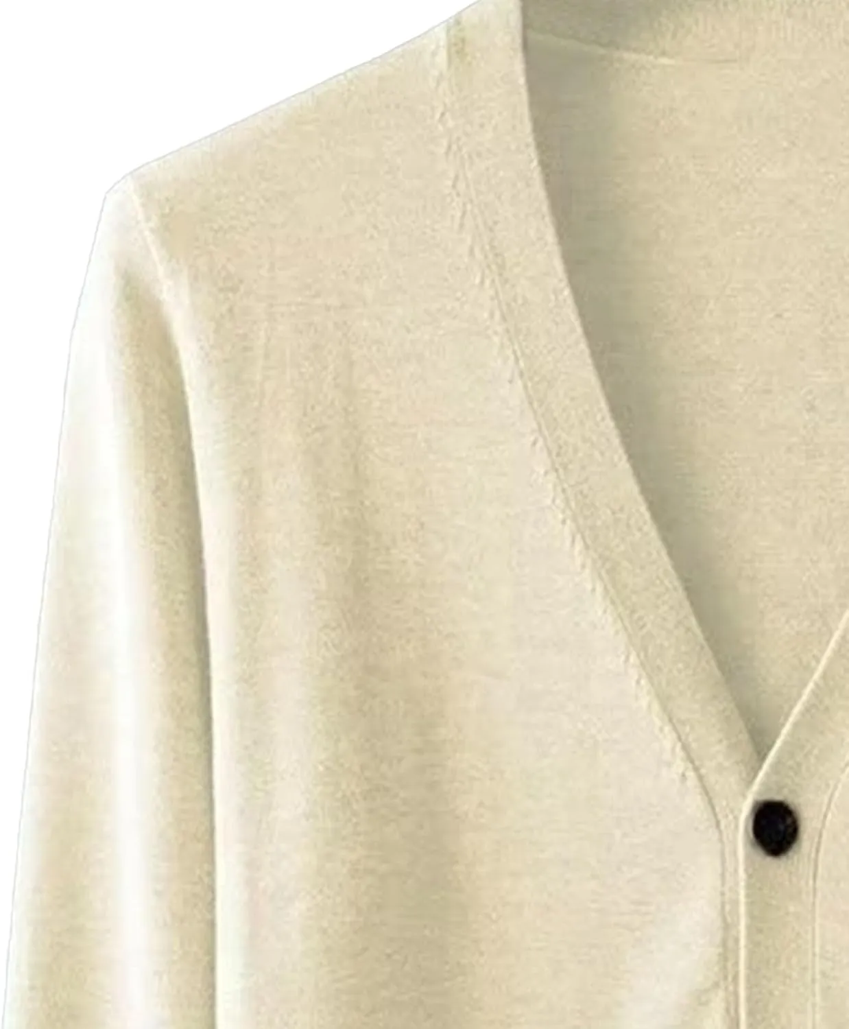 Men's V Neck Casual Lightweight Sweater Cardigan Solid Business Sweater Button Down Open Front Sweaters