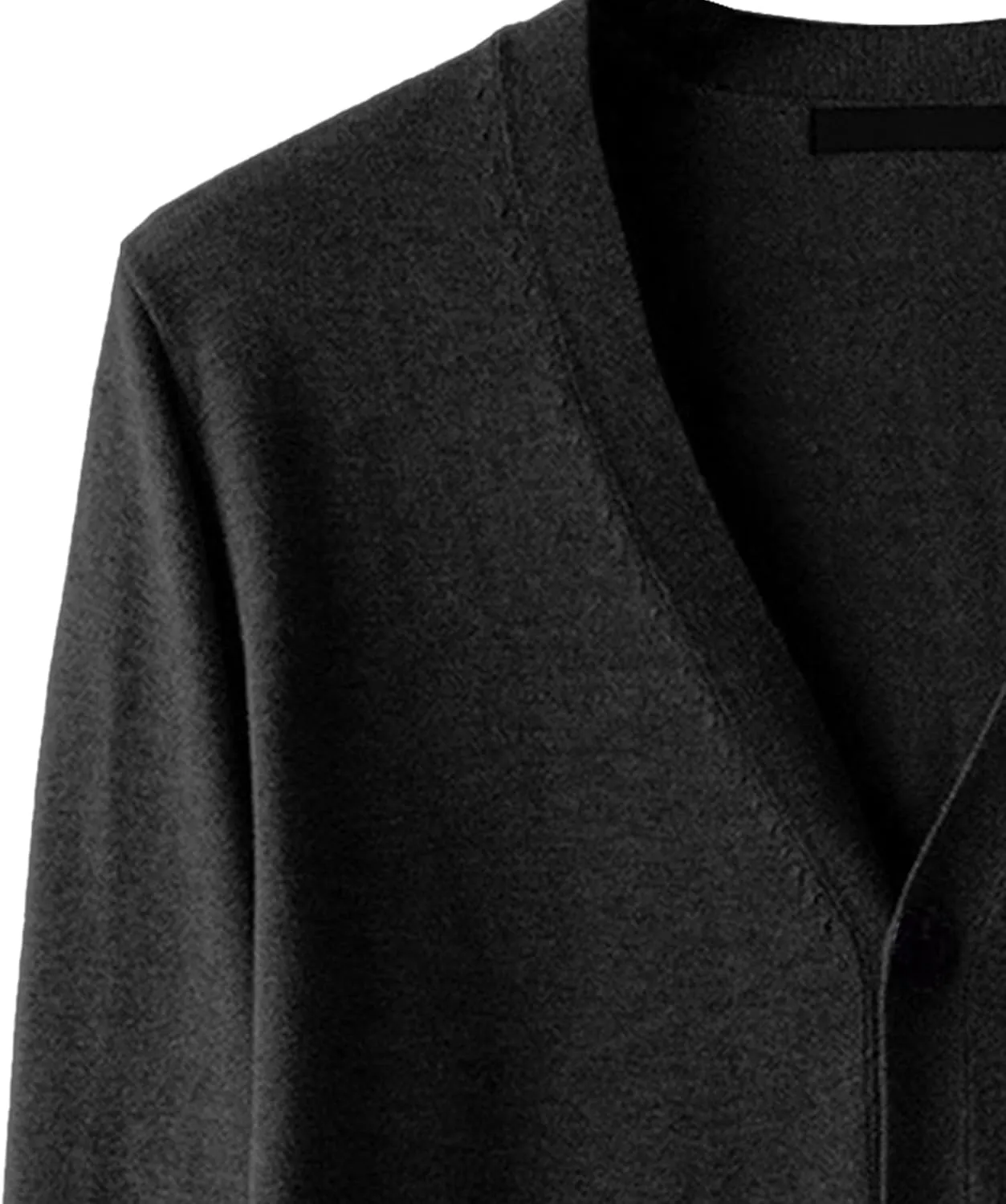 Men's V Neck Casual Lightweight Sweater Cardigan Solid Business Sweater Button Down Open Front Sweaters